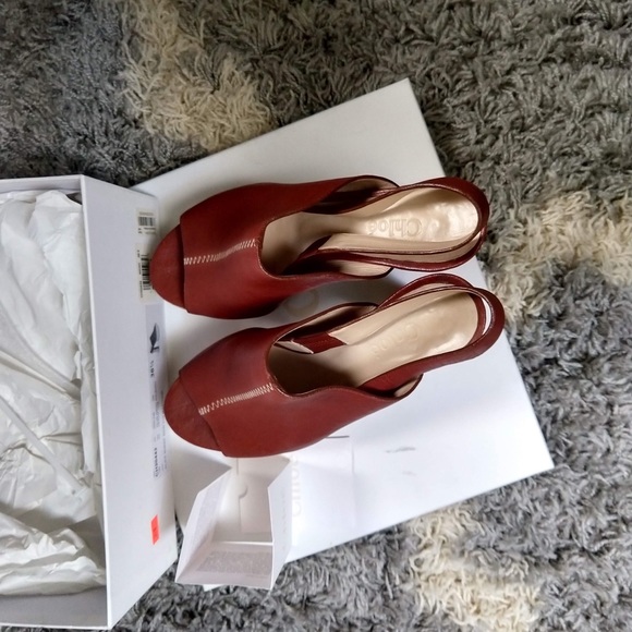 SOLD Chloe _ cork n leather platform sandal - Picture 3 of 6